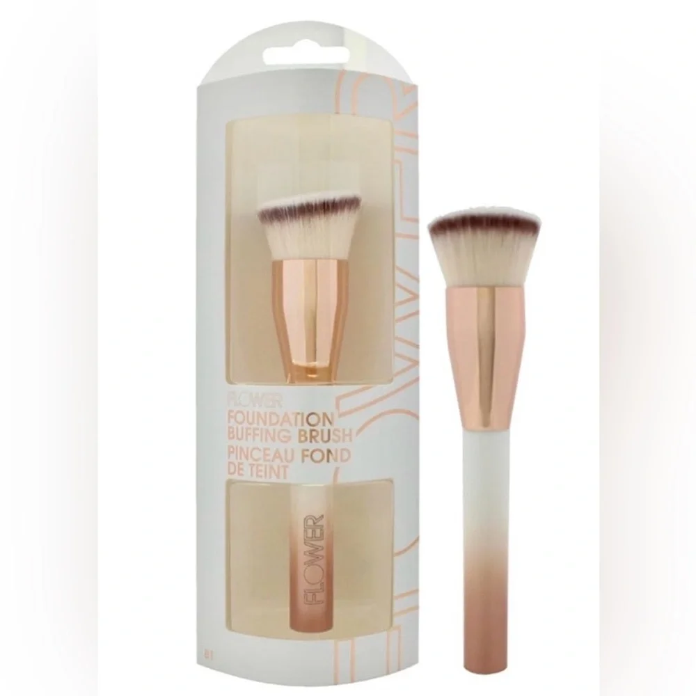 FLOWER Beauty Foundation Buffing Brush NEW ✨ Drew Barrymore’s Brush - Rose Gold